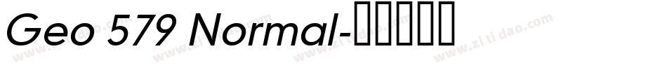 Geo 579 Normal字体转换